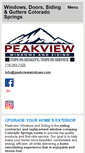 Mobile Screenshot of peakviewwindows.com