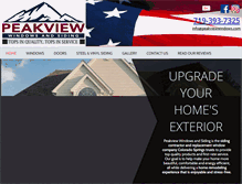 Tablet Screenshot of peakviewwindows.com
